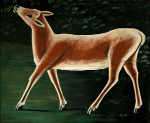 Running Deer — Niko Pirosmani, Primitivism