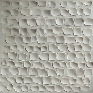 Monolithic Serenity: A Sculptural Study In Organic Relief And Timeless Alabaster Shadows — David Moreau, Plaster & Texture Art