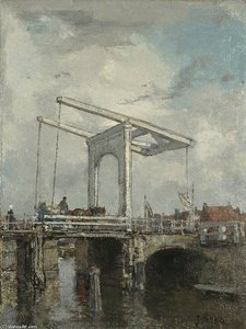 A Drawbridge In A Dutch Town — Jacob Henricus Maris