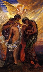 Elements Gazing On The First Man — Elihu Vedder