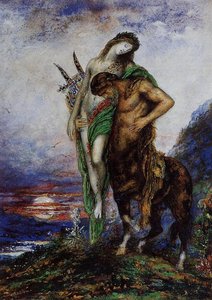 A Dead Poet Being Carried By A Centaur — Gustave Moreau, Symbolist Painting