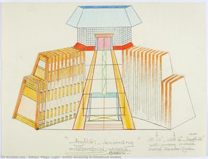 Aztlan Dreaming Architectural Studies — Gilbert 'magu' Luján