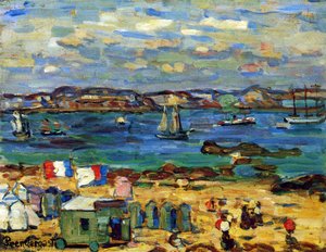 Study, St. Malo, No. 12 — Maurice Brazil Prendergast, Post-impressionist Landscape