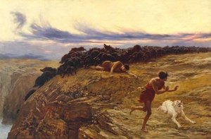 The Miracle Of The Gaderene Swine — Briton Rivière
