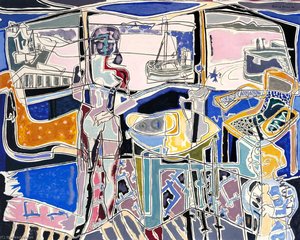 Harbour Window with Two Figures St Ives July 1950