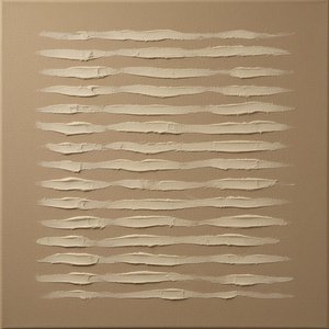 Monolithic Layers Of Sanded Cream In A Meditative Impasto Relief — David Moreau, Plaster & Texture Art