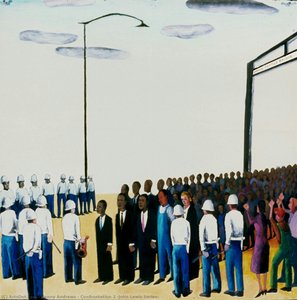 Confrontation 2 (john Lewis Series) — Benny Andrews, Impressionistic Realism