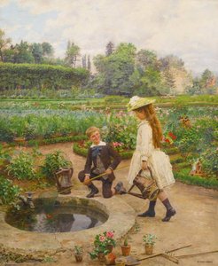 Enfants Près Du Bassin — Marie Francois Firmin-girard