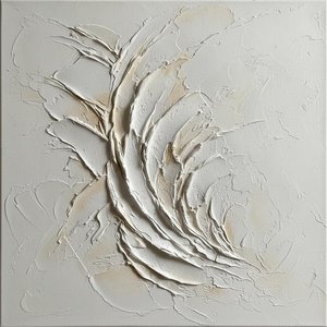 Alabaster Rhythms: A Monumental Study In Sculptural Relief And Ethereal Motion — David Moreau, Plaster & Texture Art