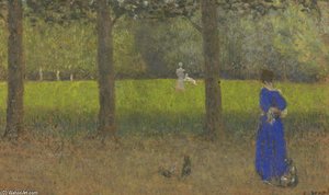 The Blue Dress In The Park — Ker Xavier Roussel