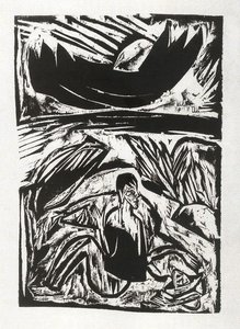 Man And Woman On The Beach At Moonrise — Ernst Ludwig Kirchner