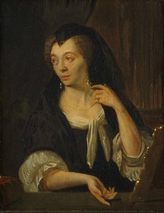Anna De Hooghe (1645-1717). The Painter"s Fourth Wife, Ludolf Bakhuysen, 1690 - 1708 — Ludolf Backhuysen