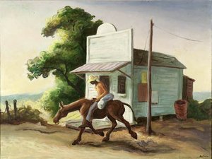 Boy On A Mule — Thomas Hart Benton