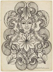 Untitled (face In Mandala) — Minnie Evans