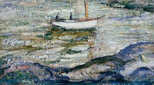 Boat On A Lake — Ernest Lawson