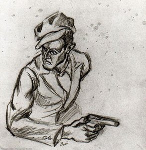 Gangster (study For The Arts Of Life In America) — Thomas Hart Benton