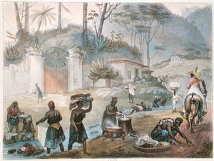 Black Washerwomen By A River — Jean-baptiste Debret