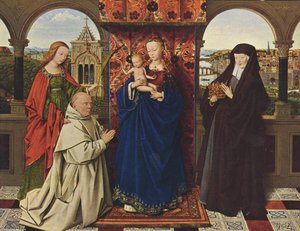 Virgin And Child With Saints And Donor — Jan Van Eyck, Early Netherlandish Painting