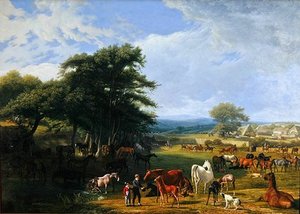 Lord River's Stud Farm, Stratfield Saye, — Jacques Laurent Agasse
