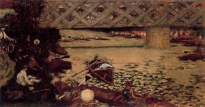 Boating On The Seine, The Bridge At Chatou — Pierre Bonnard