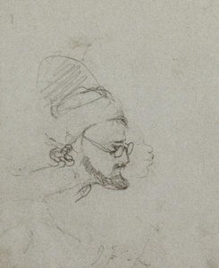 Head Of A Man In Profile — John Frederick Lewis