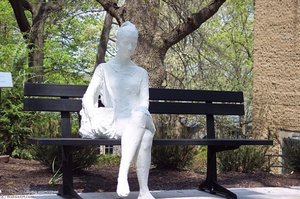 Woman on a bench