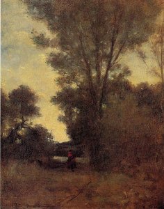 Horseman In The Forest — Camille Pissarro, Impressionist Landscape