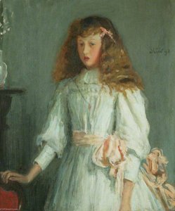 A Young Girl In A White Dress — Philip Wilson Steer