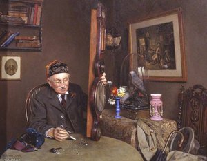 Repairing The Barometer — Charles Spencelayh