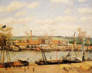 View Of The Cotton Mill At Oissel, Near Rouen. — Camille Pissarro