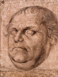 Portrait Sketch Of The Dead Martin Luther — Lukas Furtenagel, Renaissance Art