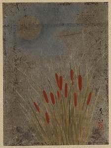 Cat Tails And Moon — Shibata Zeshin