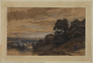 Landscape With A Wayfarer — Adam Elsheimer, Baroque