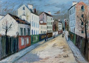 A Street In A Suburb Of Paris — Maurice Utrillo, Société Normande Painting