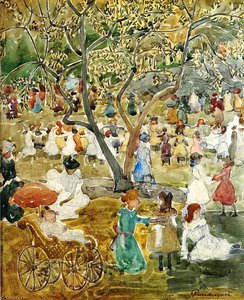 May Party (also Known As May Day, Central Park) — Maurice Brazil Prendergast