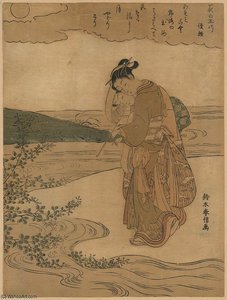 Bushclover At Tamagawa — Suzuki Harunobu