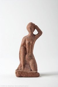 Woman Squatting With Raised Arm — Moissey Kogan