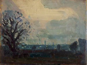 Evening Effect Over Grimsby, Lincolnshire (sketch) (recto) — Harry White, Other
