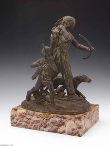 Indian Hunter With Boy And Dog — Paul Manship
