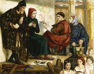 Giotto Painting The Portrait Of Dante — Dante Gabriel Rossetti, Romantic Revival