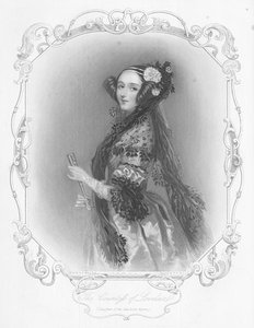 An Engraved Portrait Of Augusta Ada King — Alfred Edward Chalon