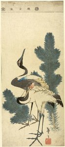 Zwei Kraniche, Späte Edo-zeit — Katsushika Hokusai