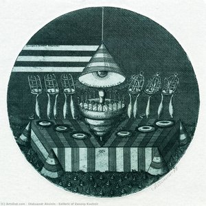 Exlibris Of Zenovy Kushnir — Oleksandr Aksinin