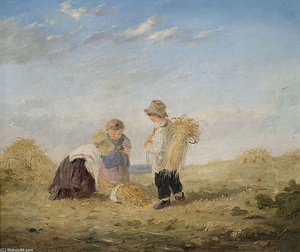 Kinder Bei Der Heuernte — James Baker Pyne