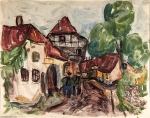 Houses And Figures, Denmark — William H. Johnson