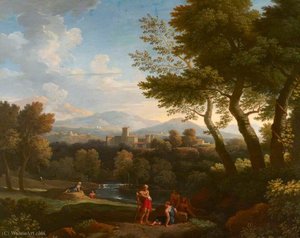 Landscape With A Distant View Of A Town — Jan Frans Van Bloemen