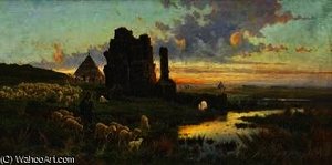 Evening in the italian capagna