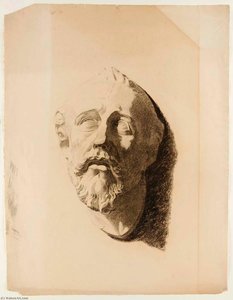 Drawing of Cast of Male Head