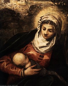 The Flight Into Egypt (detail) — Jacopo Tintoretto