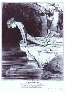 Ancient History Series - The Beautiful Narcissus — Honoré Daumier